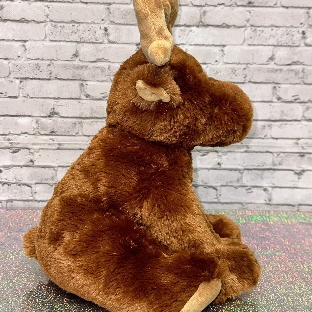 Aurora World MOOSE 14 Inch Plush Brown Stuffed Animal Moose Sitting